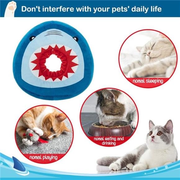 Cat Surgery Recovery Collar -Adjustable Donut Cat Cone Collar Soft, Pet E Collar - Picture 5 of 6